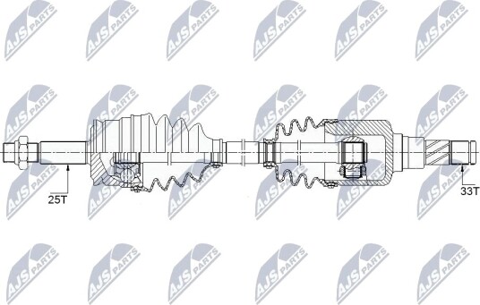 Nty Drivaksel NTY NPW ME 124 Nty Drivaksel NTY NPW ME 124