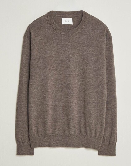NN07 Nate Wool Knitted Crew Neck Mable Husk
