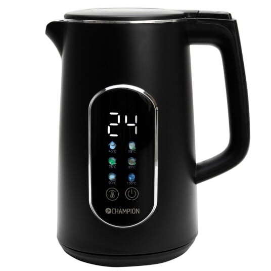 Champion VK800 Digital Vannkoker 1,7L 2200W Hold Varm Matt Svart