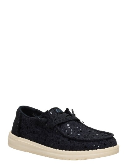 Hey Dude Wendy Sequin Black 40