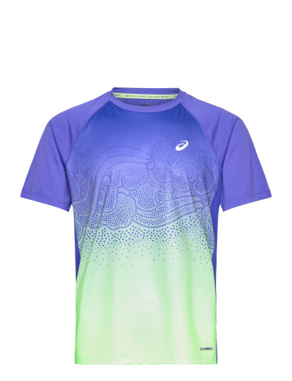 Asics Road Fade Ss Top Blue S Asics Road Fade Ss Top Blue S