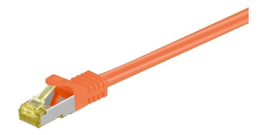 Goobay Koblingskabel Rj-45 Hann Til Rj-45 Hann 5 M Sftp Pimf Cat 7 Halogenfri Formstøpt Oransje