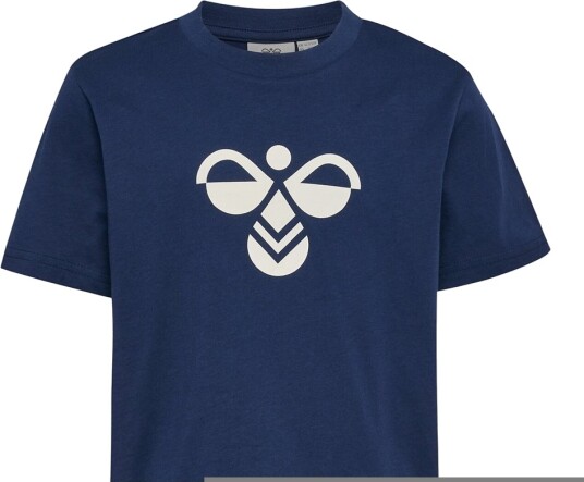 Hummel T skjorte hmlJR REG TUKAS Dress Blues Hummel 7 8 år (122 128) T skjorte Hvit Marineblå
