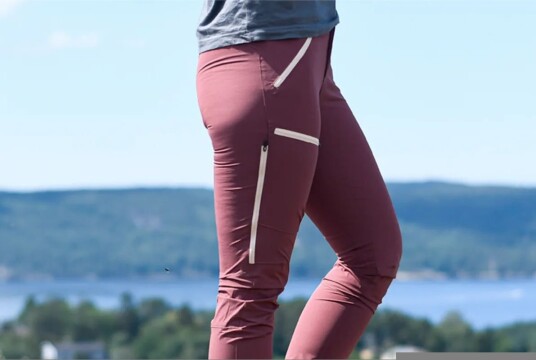 Storronden Turbukse Dame Burgundy Peach zip M