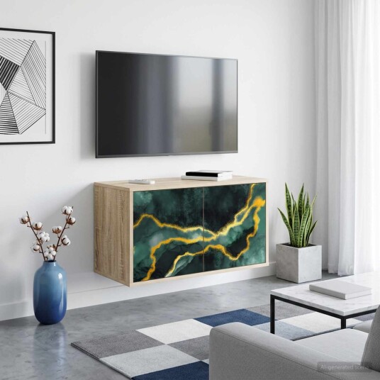 vidaXL Vegghengt TV skap WIJHE 69 x 33 x 40 cm Sonoma eik