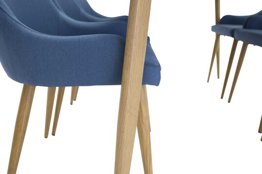 Venture Design Polar & Plaza spisegruppe Blå/hvit 6 stoler & bord 240 x 100 cm