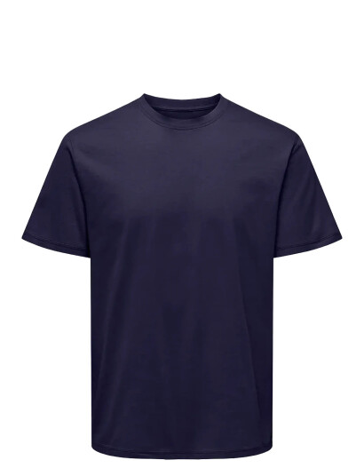 ONLY & SONS Onsmax Life Ss Stitch Tee Noos - Navy - XS