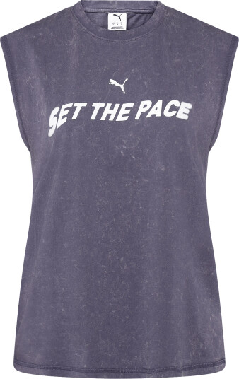 PUMA Run Culture Collective Relaxed Washed Sleeveless Graphic Tee Navy XL