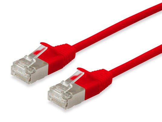 Equip Patchkabel Cat6a F/ftp 2xrj45 1.50m Rot Slim Lszh Polybeutel