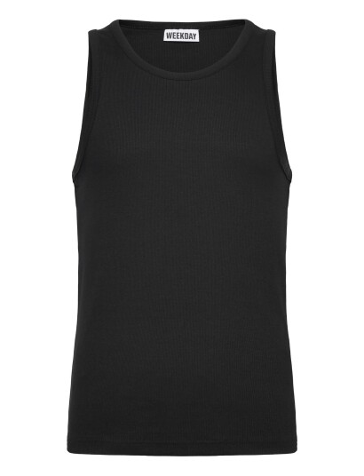 Weekday Classic Ribbed Tank Top Black XL Weekday Classic Ribbed Tank Top Black XL