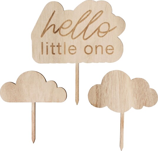 Kakedekorasjoner Hello Little One i tre 3 pakning Kakedekorasjoner Hello Little One i tre 3 pakning
