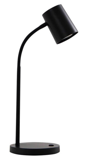 Lindby Radka bordlampe svart fleksibel arm