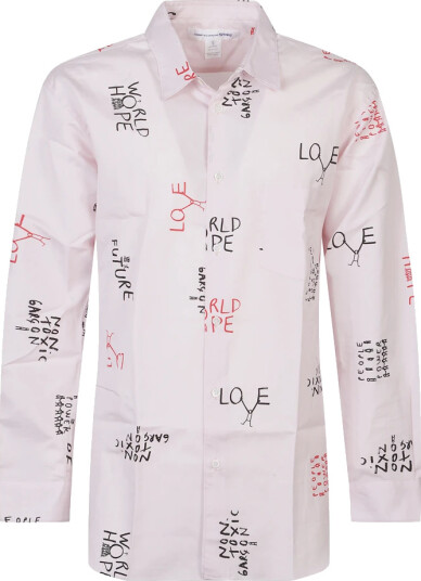 Comme des Garçons Herre Skjorter Rosa M,