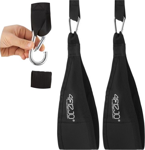 AB Sling Straps fra 4FIZJO med armlommer og karabinkroker for effektiv kjernetrening