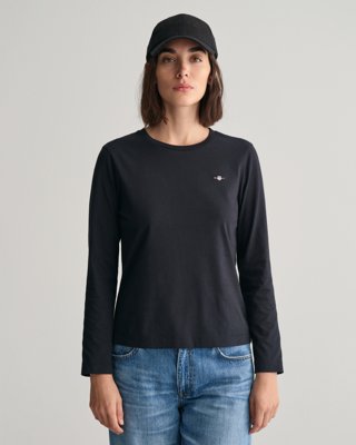 Langermet t-skjorte med logo BLACK XXL