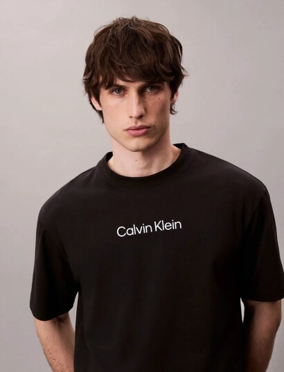 Calvin Klein Ss Standard Logo 30S Crewnk Tee Black XXL