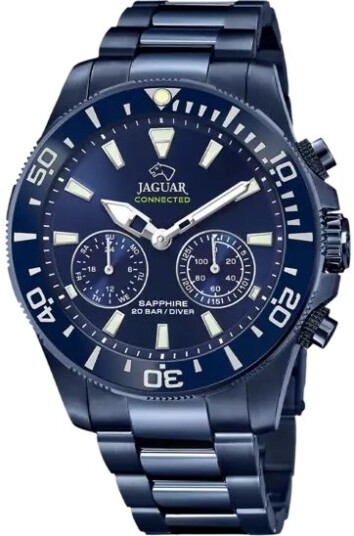 Jaguar Herreklokke J930/1 Connected Blå/Stål Ø45.7 mm Jaguar Herreklokke J930/1 Connected Blå/Stål Ø45.7 mm