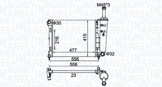 Radiator MAGNETI MARELLI 350213183900