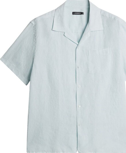 J. Lindeberg Elio Linen Melange Shirt - White - L