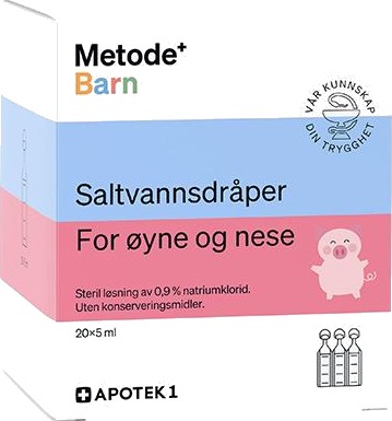 Metode saltvannsdråper i endosebeholdere for barn 20x5 ml