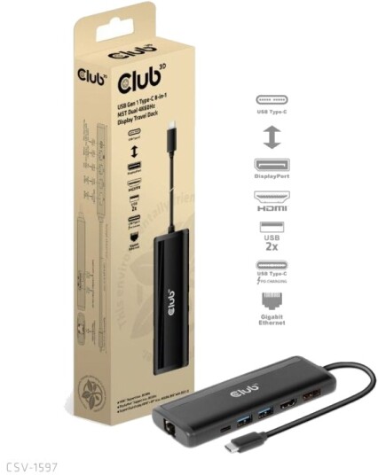 Club 3D Type-C 8-i-1-hub