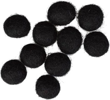 Creafelting Ullkuler Filtkuler 10Mm Svart10 Stk