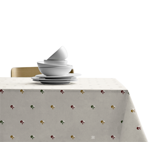 Södahl Akrylduk Christmas Hearts rød antiskli pr meter
