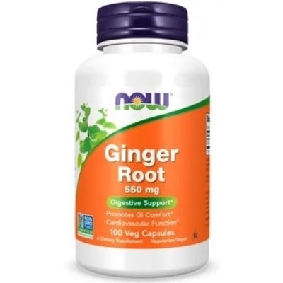 Now ginger root 550 mg 100 kapsler