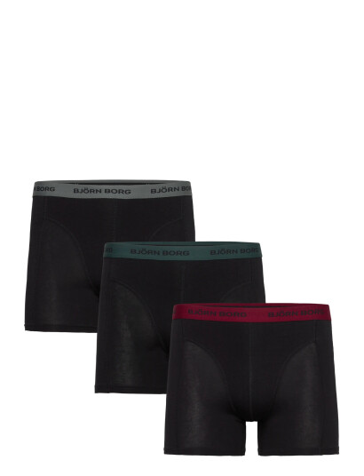Björn Borg Cotton Stretch Boxer 3P - Black - S