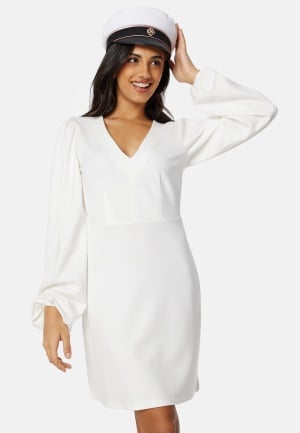 BUBBLEROOM Idalina V-neck Dress White L