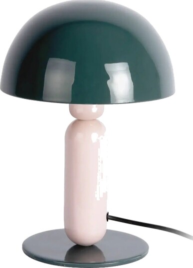 Leitmotiv Table Lamp Firenze Round - ALPINE GREEN W. SOFT PINK - H 30 cm