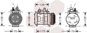 AC-kompressor VAN WEZEL 0600K227 AC-kompressor VAN WEZEL 0600K227