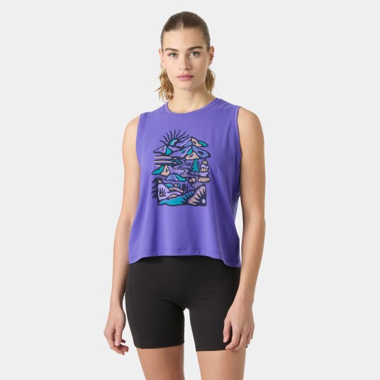 Helly Hansen Women's Skog Graphic Tank Top Lilla L
