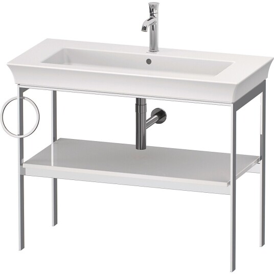 Duravit White Tulip Metallkonsoll 98,4x45x76 cm Hvit Høyglans/Krom