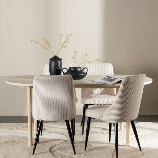 Spisegruppe Venture Home Andy 180 med 4 stk Leone Stoler