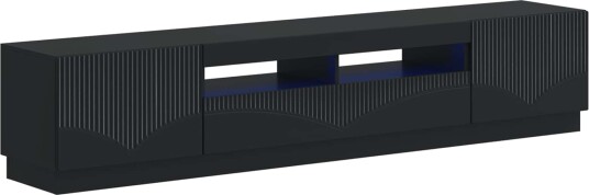 vidaXL 5 delt LED TV skap Svart Konstruert tre