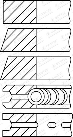 Stempelringsett GOETZE ENGINE 08-164400-00