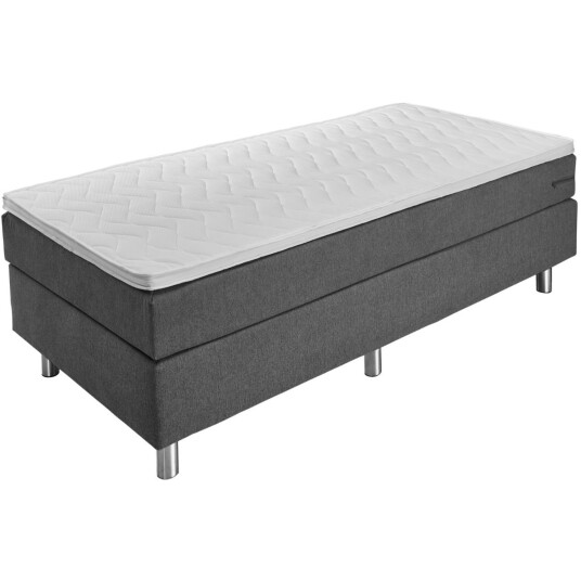 VEGA Kontinentalseng Basic stofftrekk uten sengegavl; 90x200x63 cm BxLxH; Antrasitt; Fast