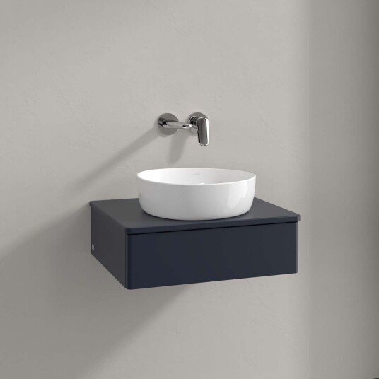 Villeroy & Boch Antao Servantskap med 1 skuff 60x50x19 cm m/lys Blå Matt