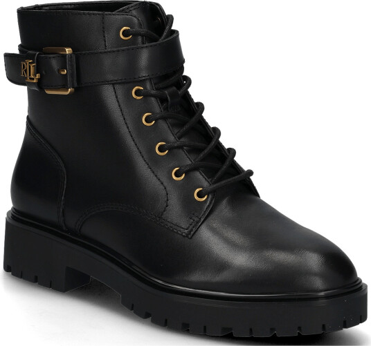 Lauren Ralph Lauren Smooth Calf Allyson Logo Bo Bte Black 39