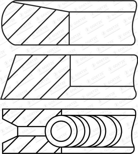 Stempelringsett GOETZE ENGINE 08-455200-00