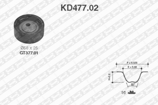 Registerreim sett SNR KD477.02