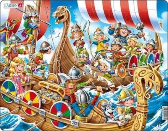 Larsen Puzzles Puzzle Vikings 30 pieces Maxi 36.5x28.5 cm 2D Puslespill