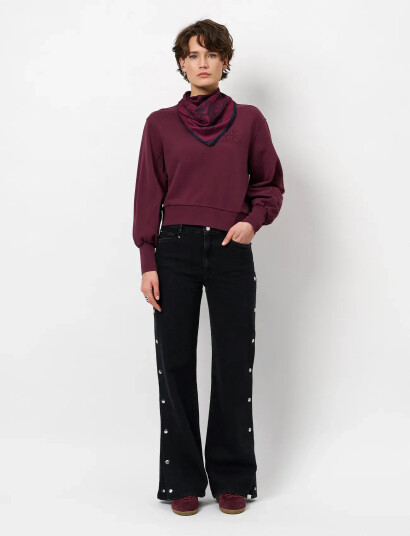 Dante6 Dante6 Belvina Button Up Wide Leg Jeans Black 29 Dante6 Dante6 Belvina Button Up Wide Leg Jeans Black 29