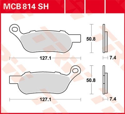 Bremseklosser TRW MCB814SH