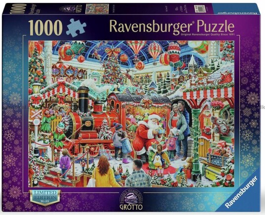 Ravensburger Christmas No29: Santa"s Steam Train Grotto 1000pc Ravensburger Christmas No29: Santa"s Steam Train Grotto 1000pc
