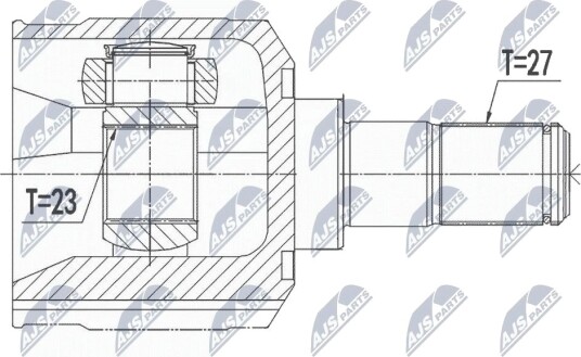 Nty Drivknute drivaksel NTY NPW HY 531