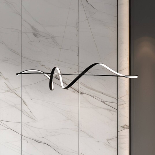 Milagro Lighting LED hengelampe Sash metall svart 4.000 K