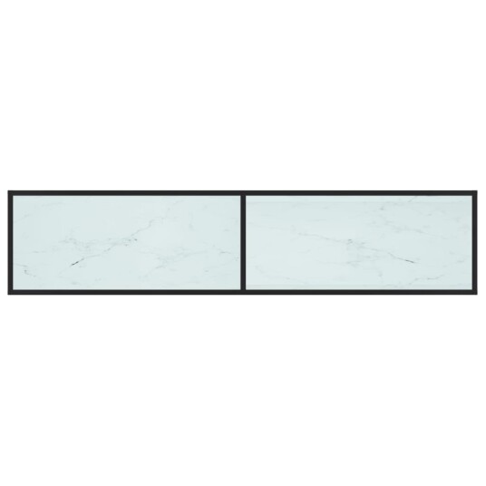 vidaXL TV-benk hvit marmor 180x40x40,5 cm herdet glass