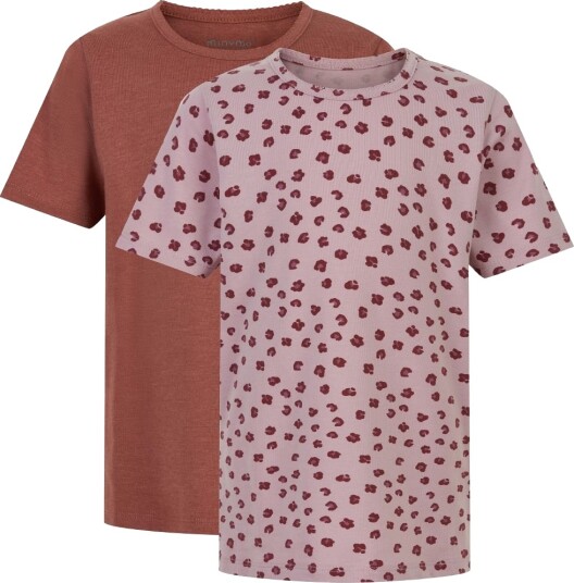 Minymo Basic 33 -T-Shirt Ss (2-Pack) Pink 92